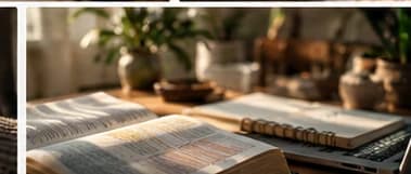 Bible study at a table